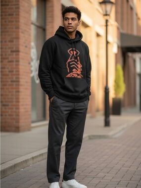 Hours” Black Hoodie – Statement Graphic – Size M